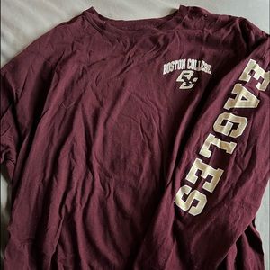Champion Maroon Boston College Long Sleeve Tshirt Size 2XL